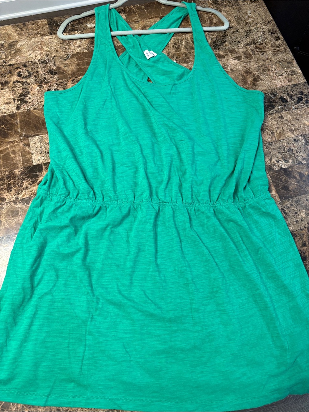 Old Navy Women's Green Tank Coverup with Elastic Waist